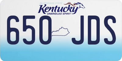 KY license plate 650JDS
