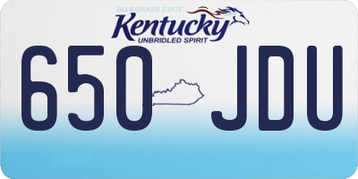 KY license plate 650JDU