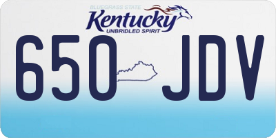 KY license plate 650JDV