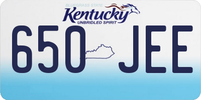 KY license plate 650JEE