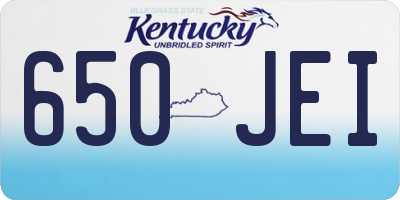 KY license plate 650JEI