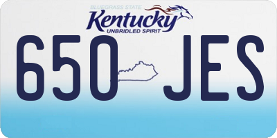 KY license plate 650JES
