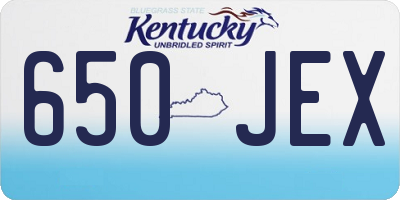 KY license plate 650JEX