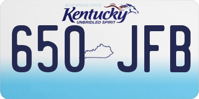 KY license plate 650JFB