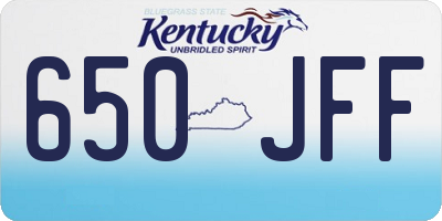 KY license plate 650JFF