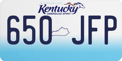 KY license plate 650JFP