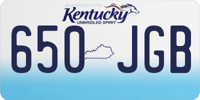 KY license plate 650JGB