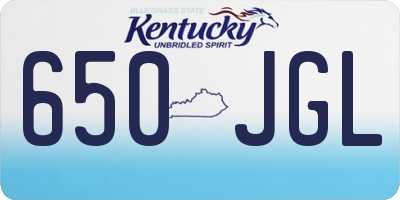 KY license plate 650JGL