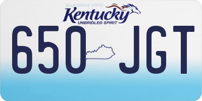 KY license plate 650JGT