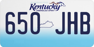 KY license plate 650JHB