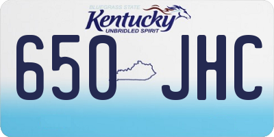 KY license plate 650JHC