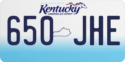 KY license plate 650JHE