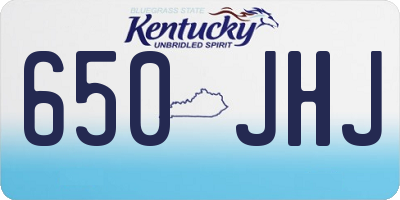 KY license plate 650JHJ