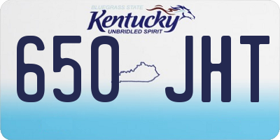 KY license plate 650JHT