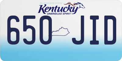 KY license plate 650JID