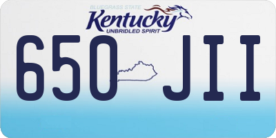 KY license plate 650JII