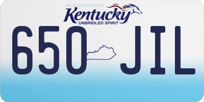 KY license plate 650JIL