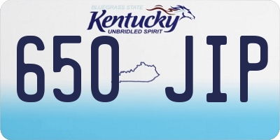 KY license plate 650JIP