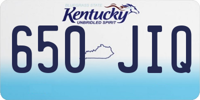 KY license plate 650JIQ