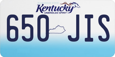 KY license plate 650JIS