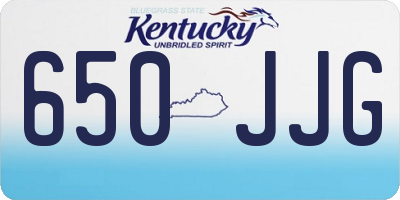 KY license plate 650JJG