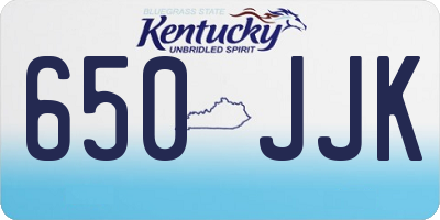 KY license plate 650JJK