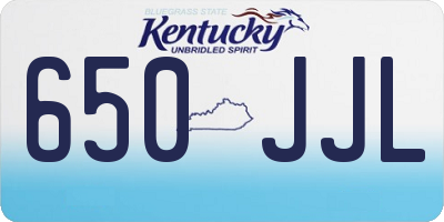 KY license plate 650JJL
