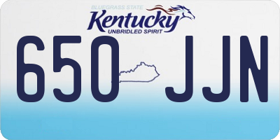 KY license plate 650JJN