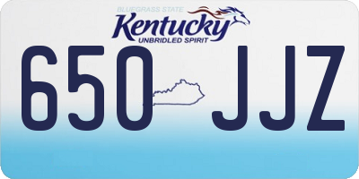 KY license plate 650JJZ