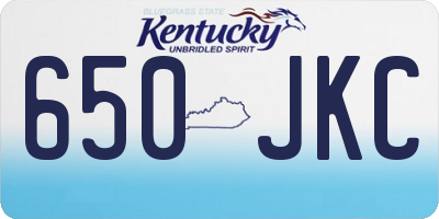 KY license plate 650JKC