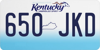 KY license plate 650JKD