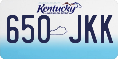 KY license plate 650JKK