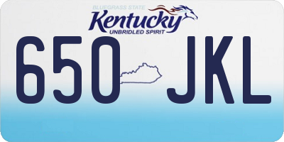 KY license plate 650JKL