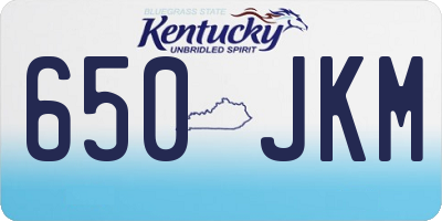 KY license plate 650JKM