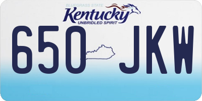 KY license plate 650JKW