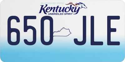 KY license plate 650JLE