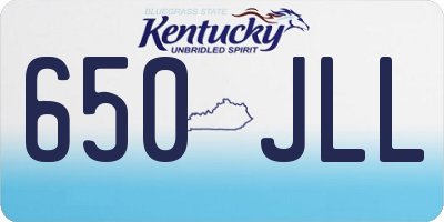 KY license plate 650JLL