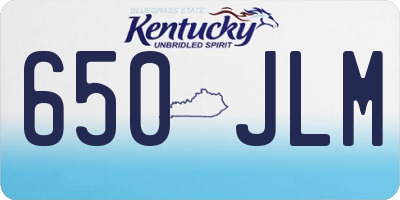 KY license plate 650JLM