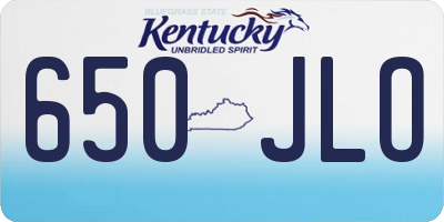 KY license plate 650JLO