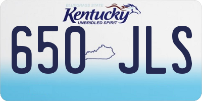 KY license plate 650JLS