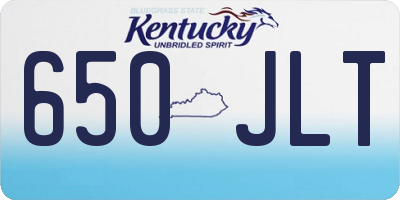 KY license plate 650JLT