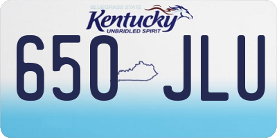 KY license plate 650JLU