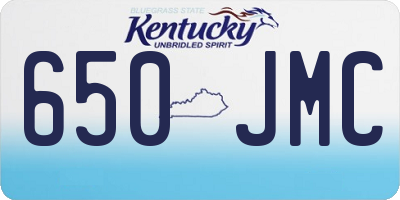KY license plate 650JMC