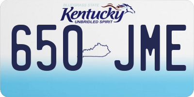 KY license plate 650JME
