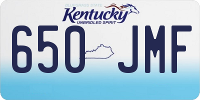 KY license plate 650JMF