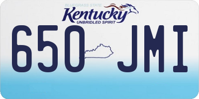 KY license plate 650JMI
