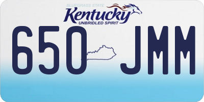 KY license plate 650JMM