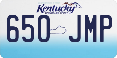 KY license plate 650JMP