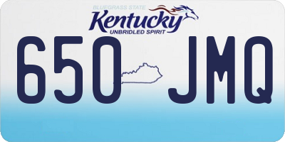 KY license plate 650JMQ