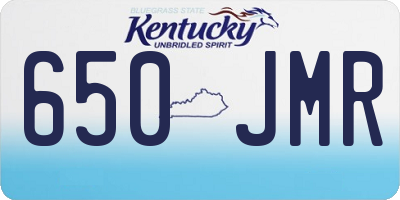 KY license plate 650JMR